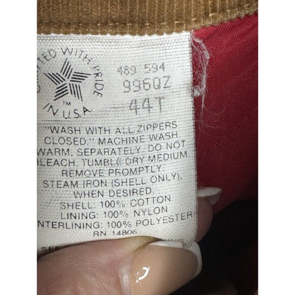 Carhartt 44T Coveralls 996QZ Duck Insulated Quilted Jumpsuit Made In USA Vtg - Picture 14 of 16